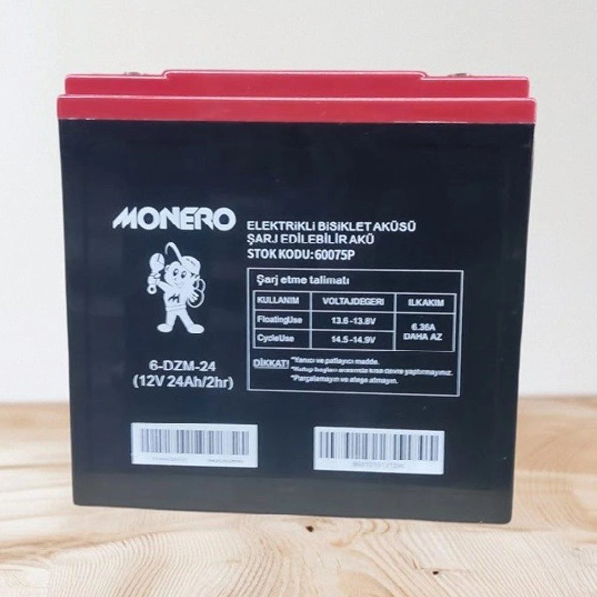 Monero 12v-24 Amper Dik E-bıke Akü 5’li Paket 20 Amper Ebatları İle Aynı Ebatlar