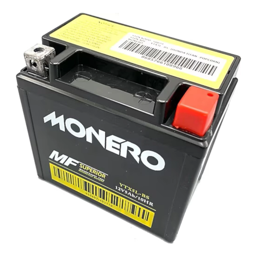 MONERO AKÜ YTX5L-BS 12V5AH HONDA SCV 100 LEAD/ANF 125 INNOVA/XR 125 L/TITAN POPCORN