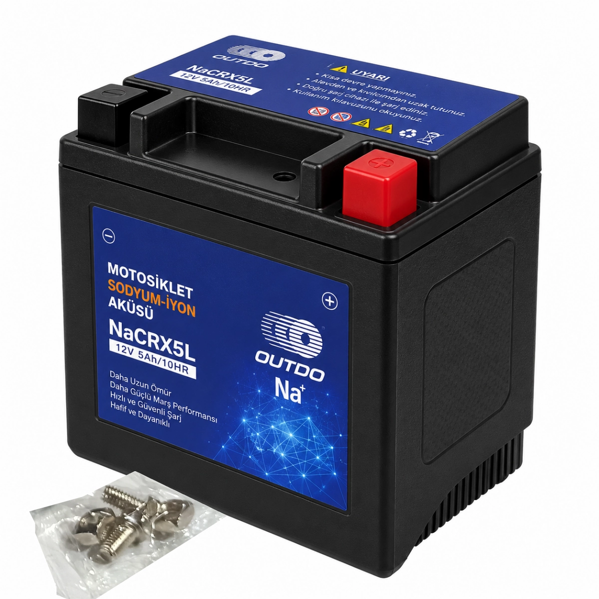 OUTDO NaCRX5L -YTX5L [113*70*107] SODYUM ION -OUTDO AKÜ 2 Yıl Garantili