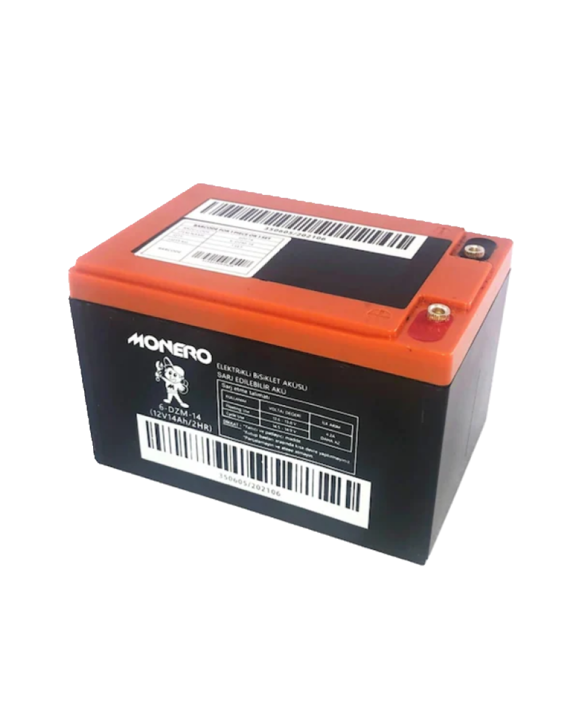 Monero Akü 12v 14 ah Elektrikli Bisiklet Aküsü Volta vsm vsc vst