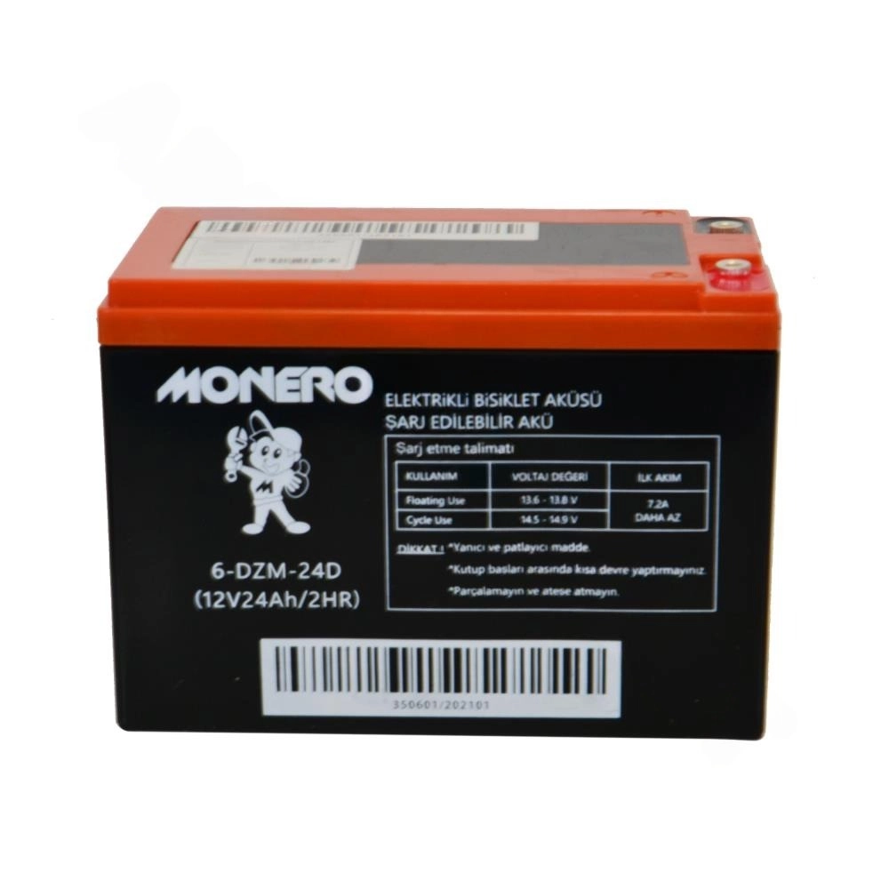 Monero 12v-24 Amper [yatık] [185*105*130 Mm] E-bıke Akü