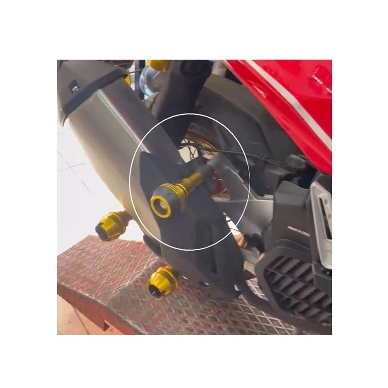 Monero Universal Motosiklet Motor Egzoz Koruma Takozu Kırmızı ( ADET FİYATIDIR)