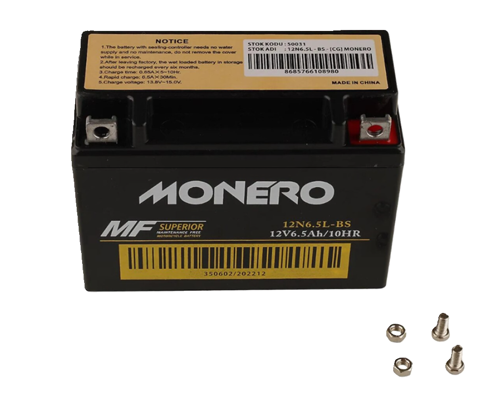 Monero Cg Agk Motosiklet Aküsü 12v 6.5a