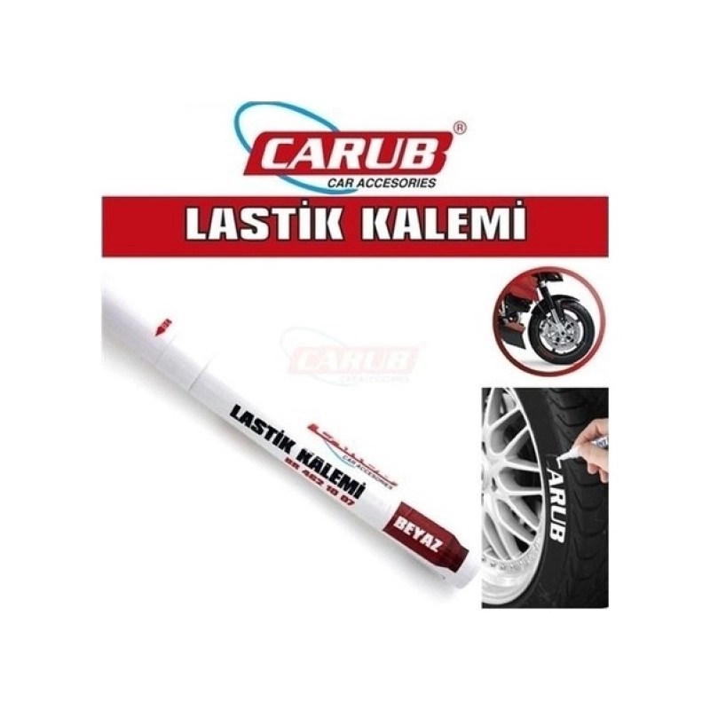 Carub Lastik Yazı Boya Kalemi Beyaz