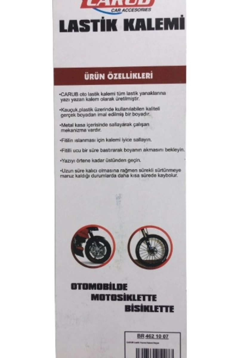 Carub Lastik Yazı Boya Kalemi Beyaz