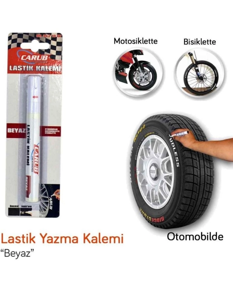 Carub Lastik Yazı Boya Kalemi Beyaz