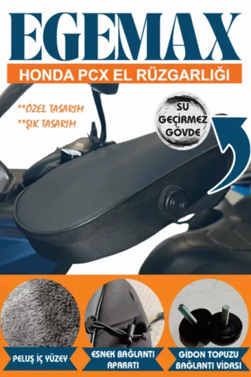 Monero Honda Pcx 125 150 Forza 250 Uyumlu Elcik Koruma Rüzgarlığı