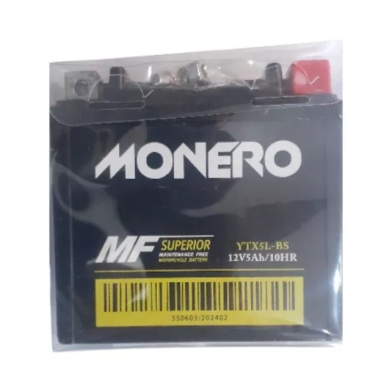 MONERO AKÜ YTX5L-BS 12V5AH 2005-2015 KYMCO AGİLİTY 50/AGİLİTY CİTY 125 (2011-)