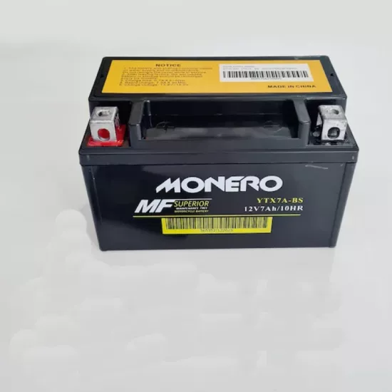 Monero AKÜ YTX7A-BS 12V 7AH MONDİAL Loyal 100, Znu 125 , Mash 150