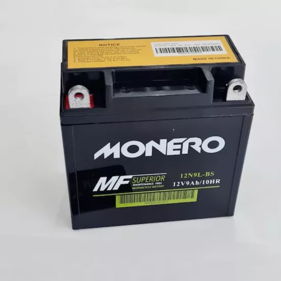 Monero AKÜ 12N9L-BS 12V9AH DİK TVS APACHE RTR 150 180 200
