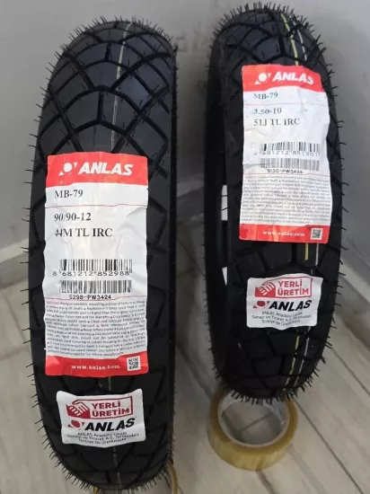 Anlaş/Irc Anlas IRC Set  Mondial Fury 110 90/90-12 ve 3.50-10 MB79 Ön Arka Set