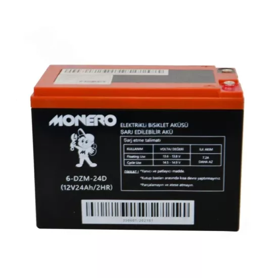 Monero 12v-24 Amper [yatık] [185*105*130 Mm] E-bıke Akü