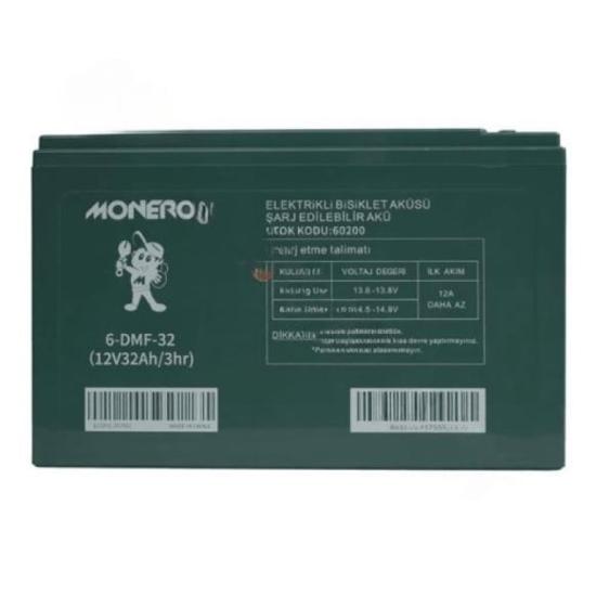 Monero Elektrikli Motor E Bike 12 Volt 32 Amper Dar Akü 267x78x170