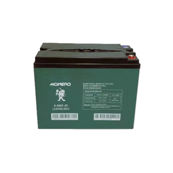 Monero Akü 12 V 45 Ah Elektrikli Bisiklet Aküsü (223*121*174) Swan Monero