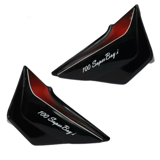 Monero Mondial 100 Superboy İ Yan Akü Kapak Takım Siyah 