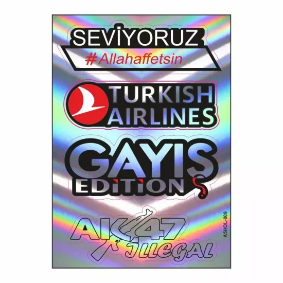 GOGO A5 HOLOGRAM STİCKER TEK PAKET ÇOKLU STİCKER Gayış Edition