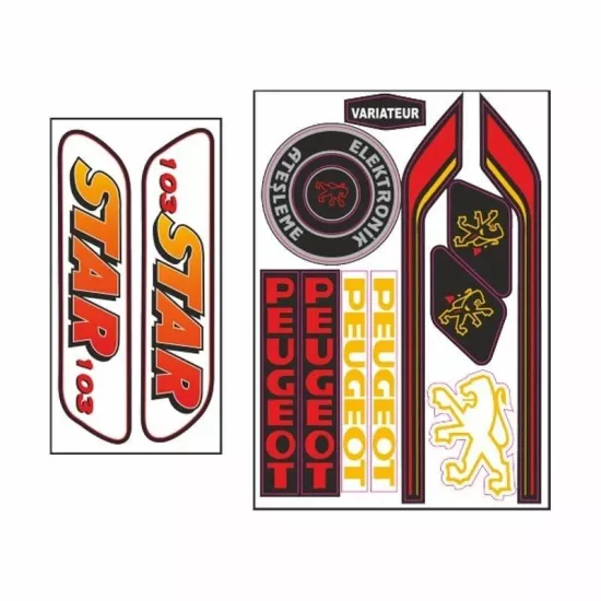 GOGO Pejo 103 Star Etiket Sticker Seti