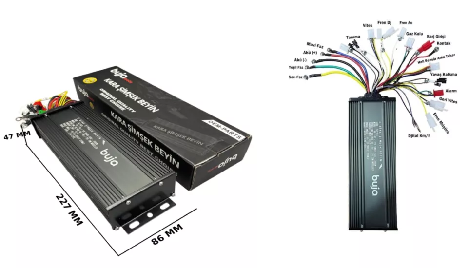 BUJA Karaşimşek 1500w Performans Akıllı Beyin 48v 60v 72v 84v uyumlu