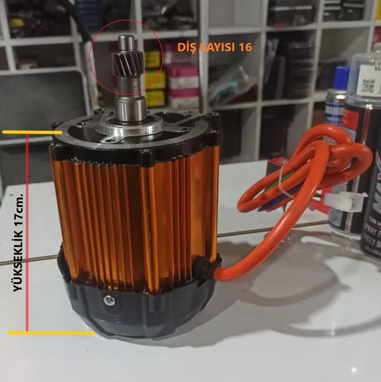 GTEM E BİKE MOTOR 3 TEKER-72V-1500 WATT DC 3 TEKERLİ MİDİLLİ MOD UYUMLU KASALIYA UYMAZ